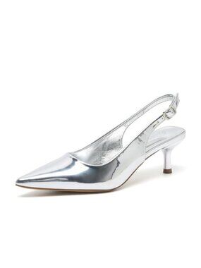 Kitten Heel Slingback Pump Pointed Toe Heeled Sandal